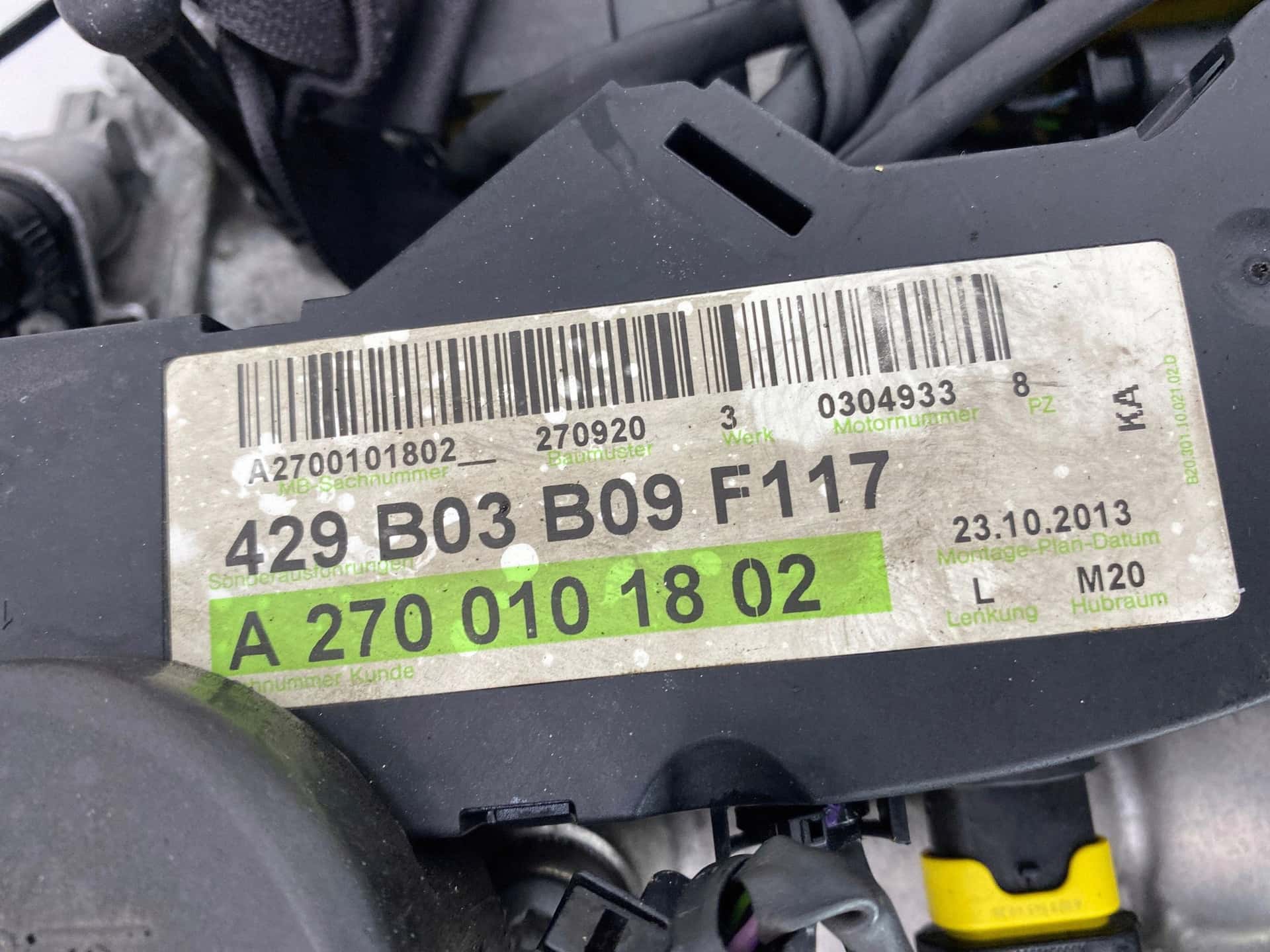 Moteur M 270.920 vue 6