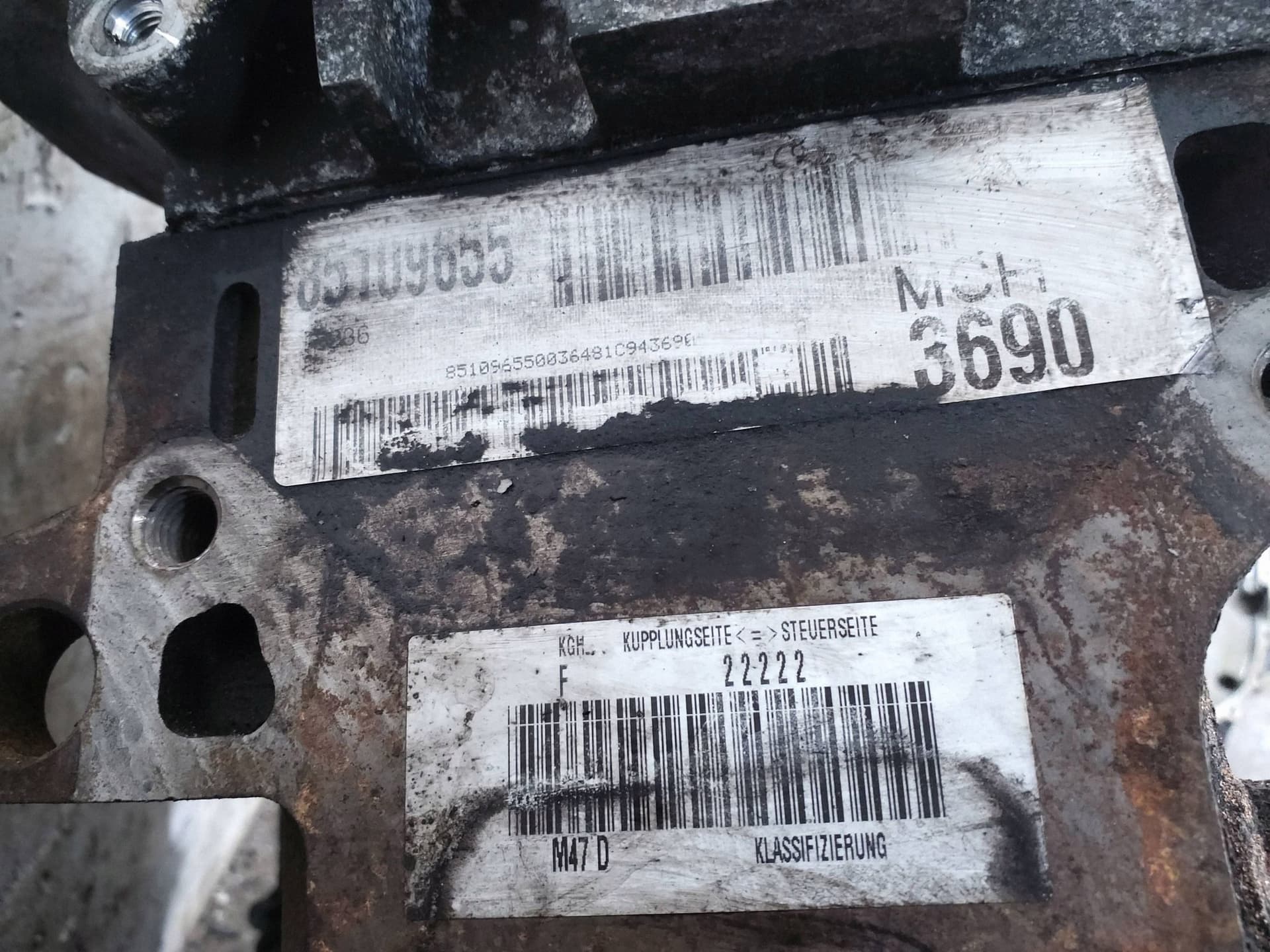 Moteur M47 D20 (204D1) — vue 3