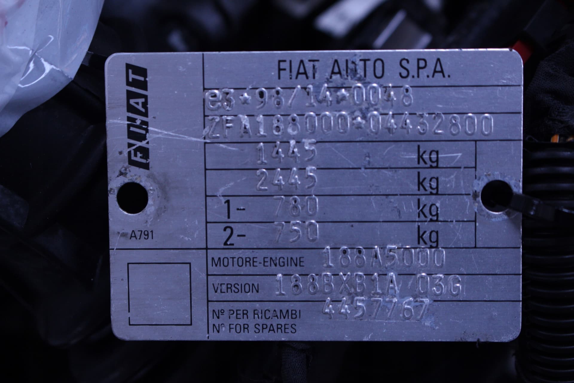 Moteur 188 A5.000 — vue 6